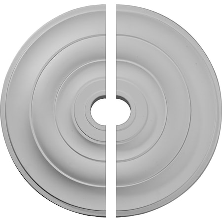Ekena Millwork Jefferson Ceiling Medallion, Two Piece (Fits Canopies up to 5"), 26 1/2"OD x 3 5/8"ID x 1 1/2"P CM26JE2